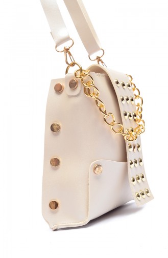 Cream Shoulder Bag 1331-2
