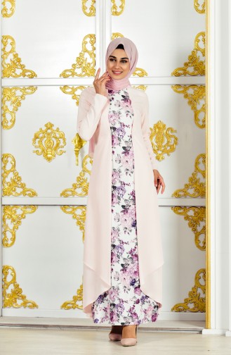 Powder Hijab Dress 5701-01