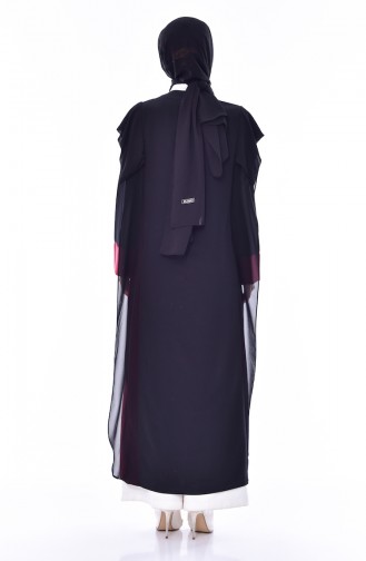 Abaya mit Knöpfen 000011-01 Schwarz 000011-01