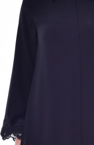 Sleeve Ruched Abaya 2525-01 Black 2525-01