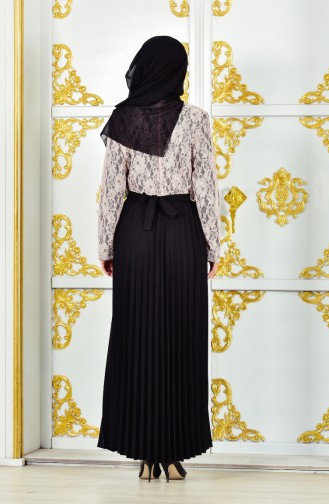 Schwarz Hijab-Abendkleider 1005-03