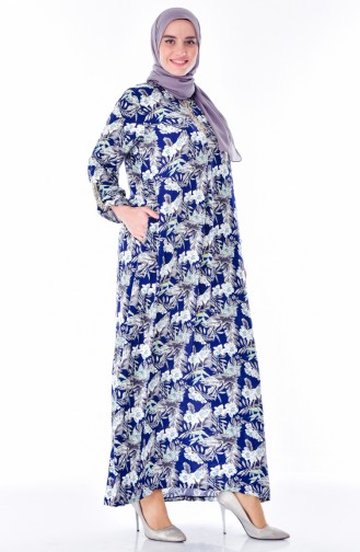 Turquoise Hijab Dress 1804-04