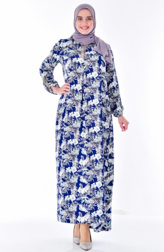 Turquoise Hijab Dress 1804-04