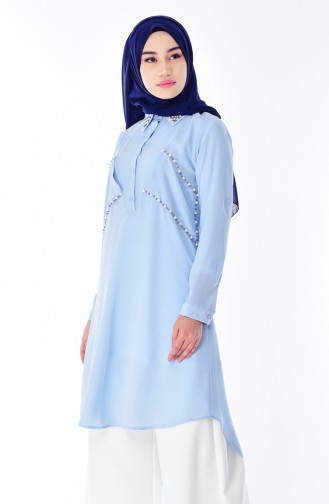 İncili Tunik 3126-04 Bebe Mavisi