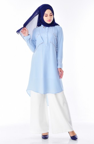 İncili Tunik 3126-04 Bebe Mavisi 3126-04