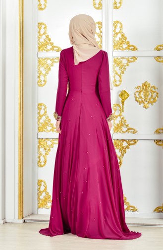 Pearl Evening Dress 11189-02 Fuchsia 11189-02