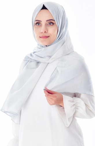 شال بتصميم سادة 5432-01 لون رمادي 5432-01