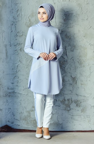 Tunik Pantolon İkili Takım 6131A-02 Gri