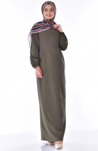 Kleid mit Tasche 1818-01 Khaki 1818-01