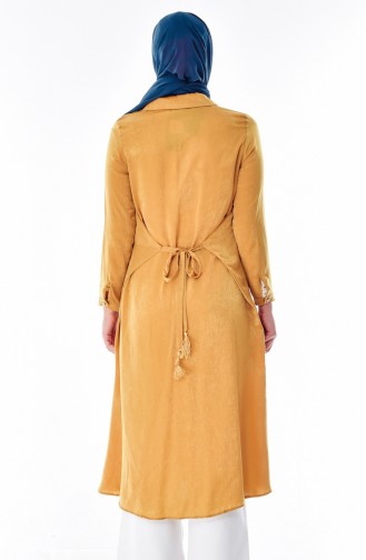 Hidden Button Long Tunic 50272-02 Mustard 50272-02