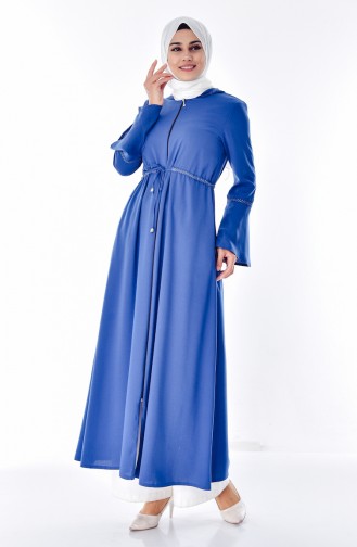 Abaya mit Kapuzen 2523-07 İndigo 2523-07