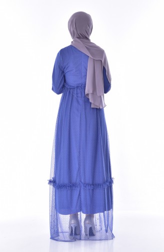Indigo Hijab Dress 8128-04