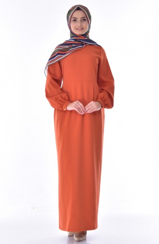 Kleid mit Tasche 1818-03 Ziegelrot 1818-03