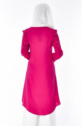 Pearls Asymmetric Tunic 3149-03 Plum 3149-03