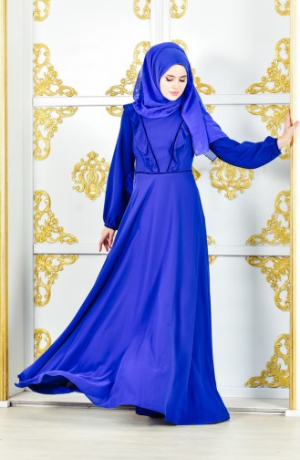 Falbel Kleid aus Chiffon 28306-03 Saks 28306-03