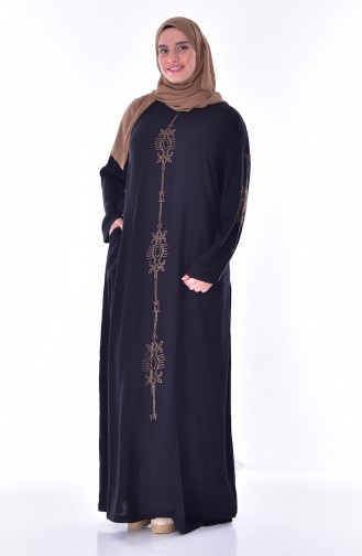 Black Hijab Dress 1721-03