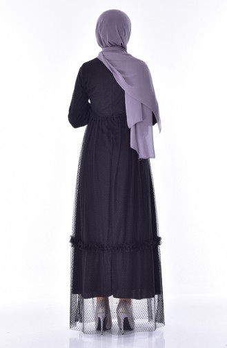Lace Pearls Dress 8128-02 Black 8128-02