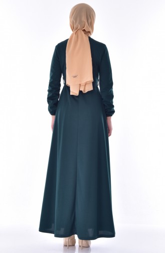 Robe Hijab Vert emeraude 2024-05
