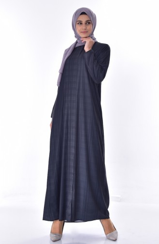 Hidden Zippered Abaya 49509-01 Anthracite 49509-01