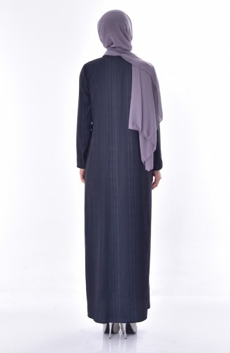 Hidden Zippered Abaya 49509-01 Anthracite 49509-01