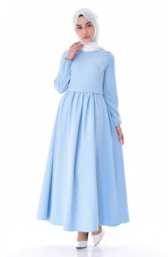 Baby Blue Hijab Dress 0232-04