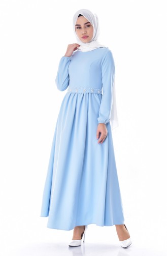 Baby Blue Hijab Dress 0232-04