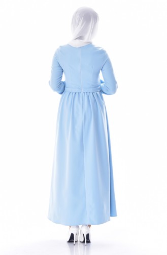Baby Blue Hijab Dress 0232-04