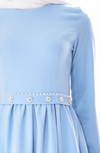Baby Blue Hijab Dress 0232-04