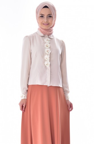 Beige Blouse 104121-01