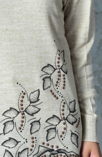 VMODA Knitwear Printed Sweater 4601-05 Beige 4601-05