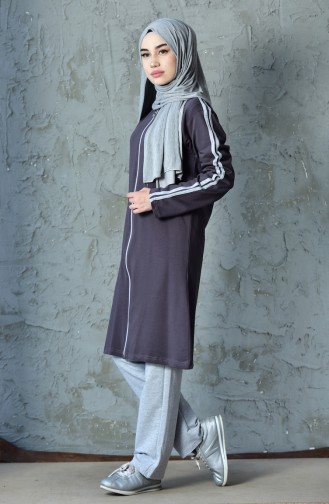 Zippered Tracksuit Suit 60100-05 Light Smoked 60100-05
