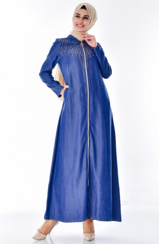 Jeans Abaya mit Perlen 9236A-01 Jeans Blau 9236A-01