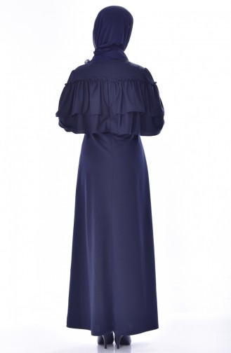 Geraftes Kleid 3315-02 Dunkelblau 3315-02