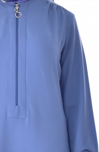 Zippered Tunic 2307-11 Blue 2307-11