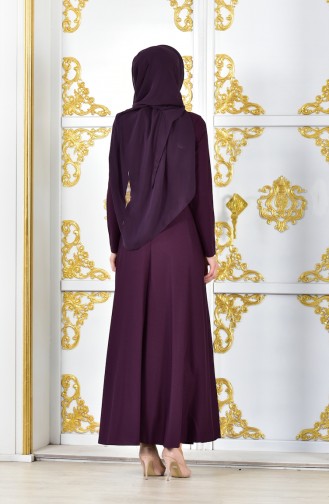 Purple İslamitische Avondjurk 1018-08