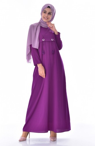 Ring Tasseled Dress 8040-05 Purple 8040-05