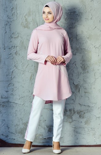 Tunik Pantolon İkili Takım 6131-01 Pudra 6131-01