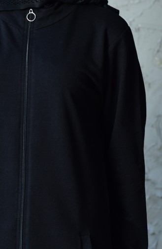 Zippered Tracksuit Suit 20110-01 Black 20110-01