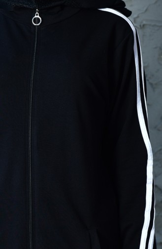 Zippered Tracksuit Suit 20110B-01 Black 20110B-01