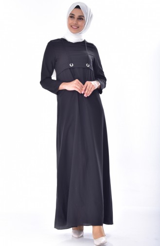 فستان أسود 8040-08
