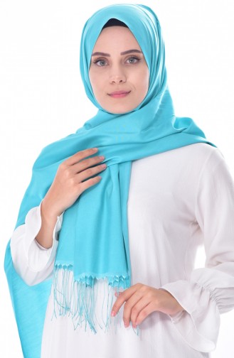 شال بتصميم سادة901358-20 لون تركواز 20