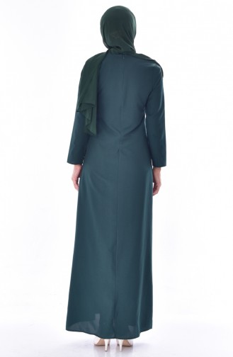 Ring Tasseled Dress 8040-06 Emerald Green 8040-06