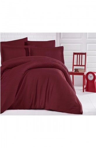 Striped Satin Double Duvet Cover Set SÇÇ-DÜZ-V1BOR-CLS-K 1BOR-CLS-K