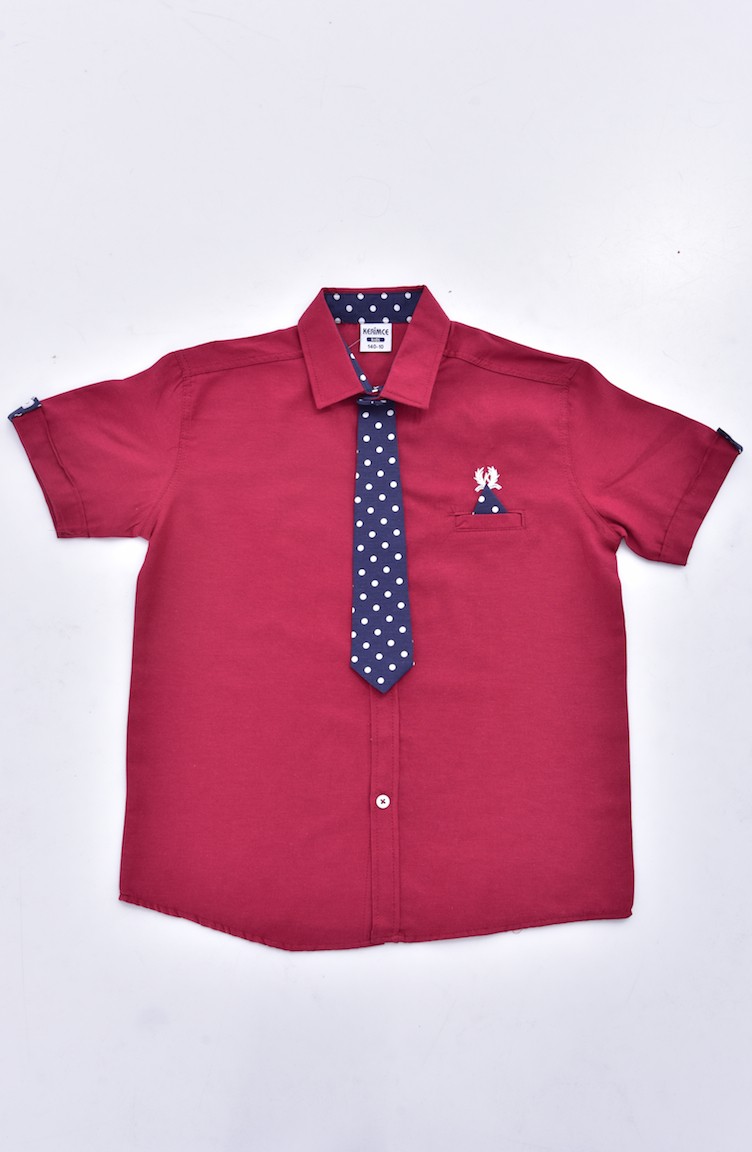 Chemise Cravate Pour Enfant 1002 07 Bordeaux 1002 07 Sefamerve