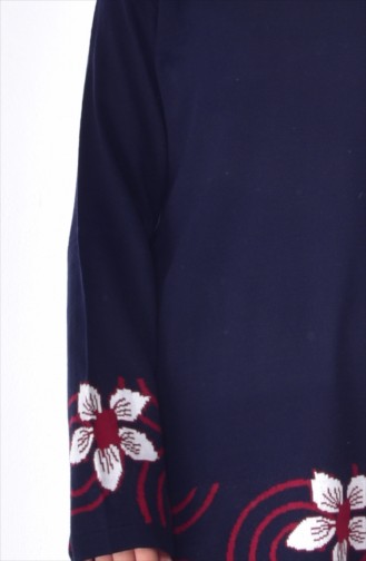 VMODA Patterned Sweater 4106-02 Navy Blue 4106-02