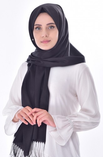 Twill Snap Shawl -01 Black 01