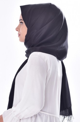 Black Snap Button Shawl 01