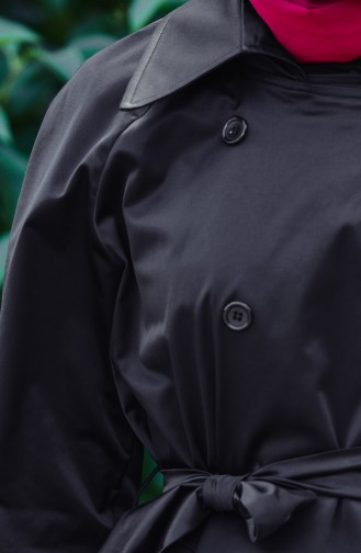Trench Coat a Ceinture 90001-01 Noir 90001-01