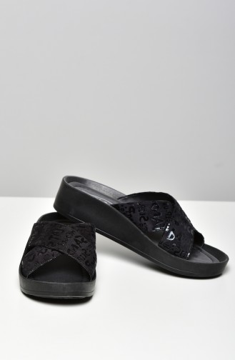 Claquettes Pour Femme A16294-18-02 Noir 16294-18-02