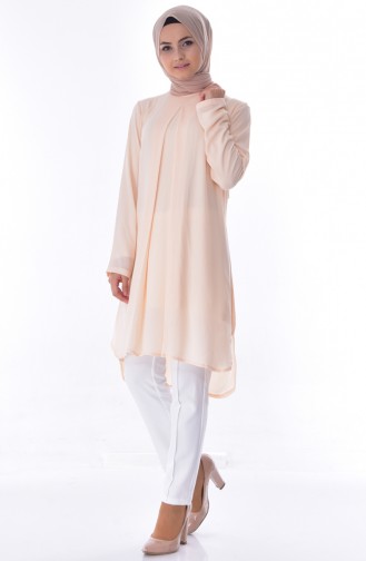 Pileli Tunik 018121-01 Somon